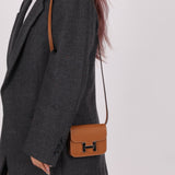 Hermès Gold Epsom Constance Slim Wallet w/ Custom Strap PHW - FashioNica