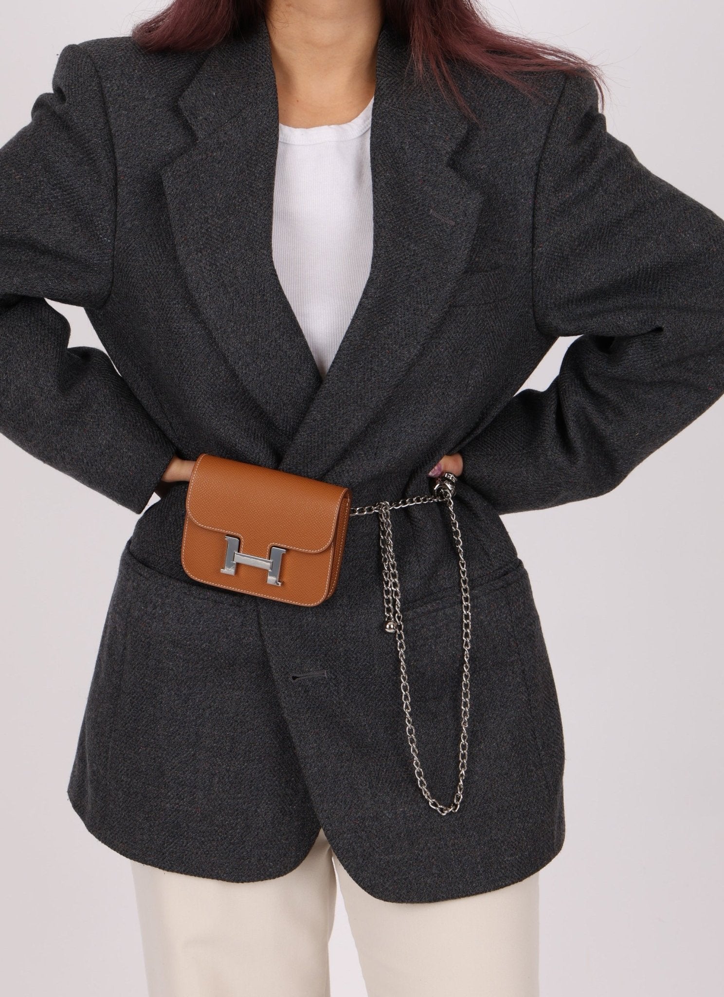 Hermès Gold Epsom Constance Slim Wallet w/ Custom Strap PHW - FashioNica