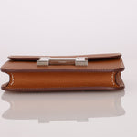 Hermès Gold Epsom Constance Slim Wallet w/ Custom Strap PHW - FashioNica