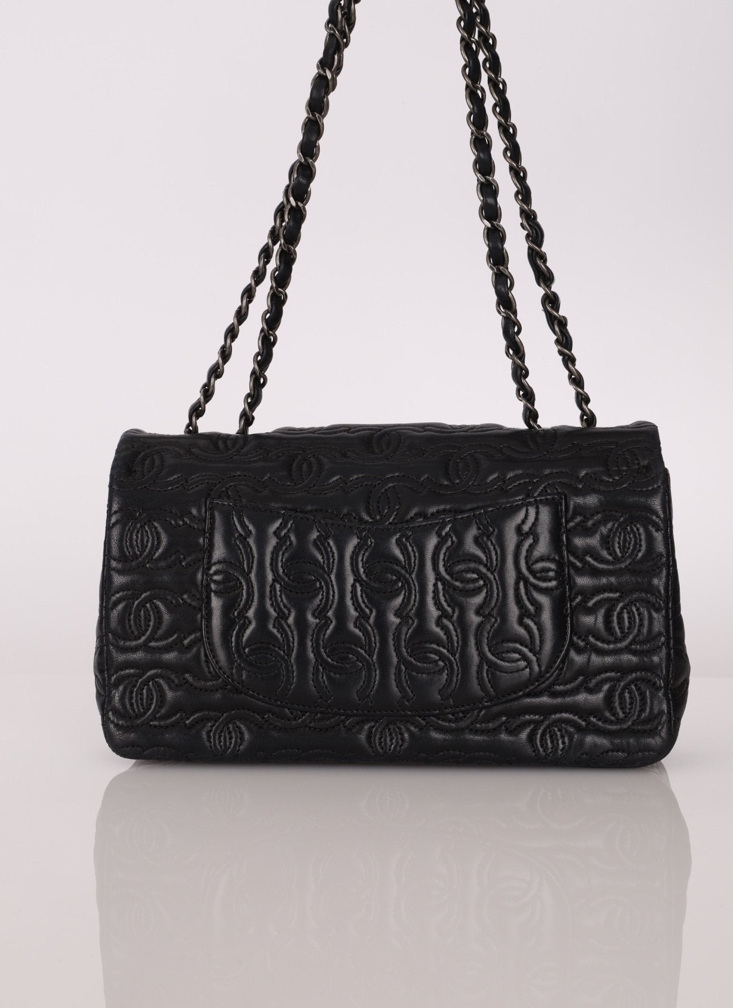 Limited Edition Chanel 2014 Calfskin CC Stitched Medium Single Flap - FashioNica