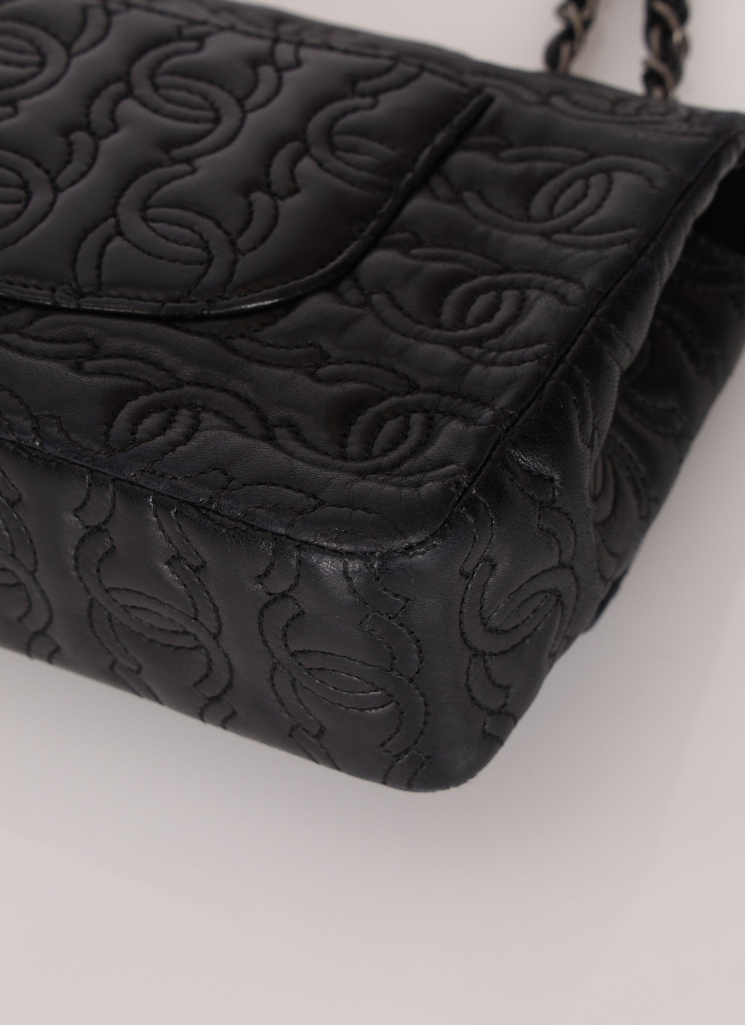 Limited Edition Chanel 2014 Calfskin CC Stitched Medium Single Flap - FashioNica