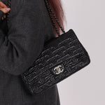 Limited Edition Chanel 2014 Calfskin CC Stitched Medium Single Flap - FashioNica