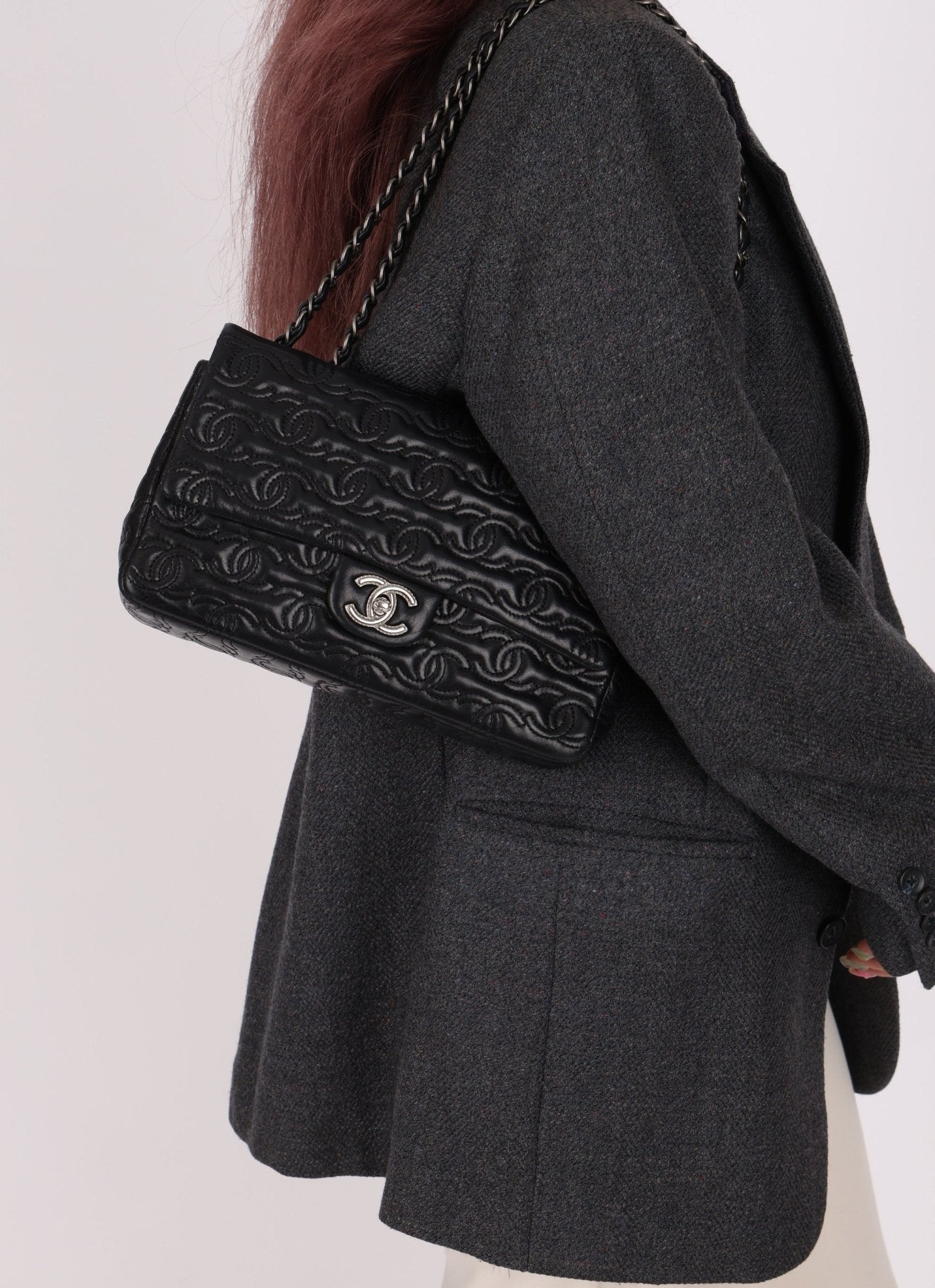 Limited Edition Chanel 2014 Calfskin CC Stitched Medium Single Flap - FashioNica