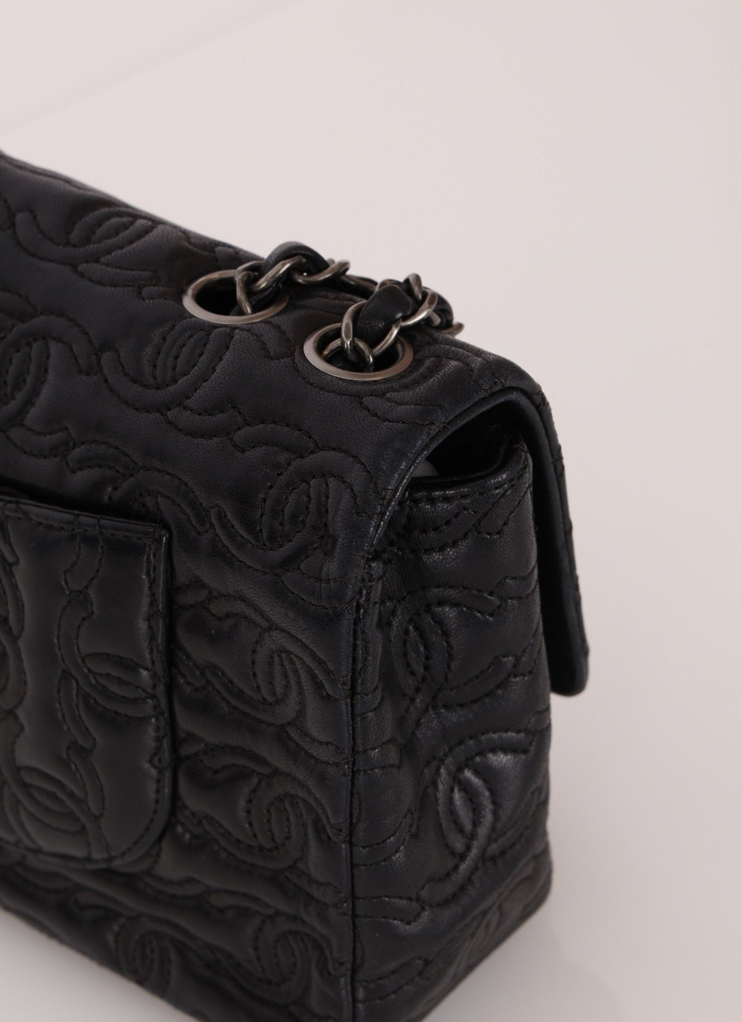 Limited Edition Chanel 2014 Calfskin CC Stitched Medium Single Flap - FashioNica