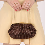 Limited Edition Louis Vuitton Satin Aumônière Clutch on Chain - FashioNica