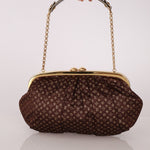 Limited Edition Louis Vuitton Satin Aumônière Clutch on Chain - FashioNica