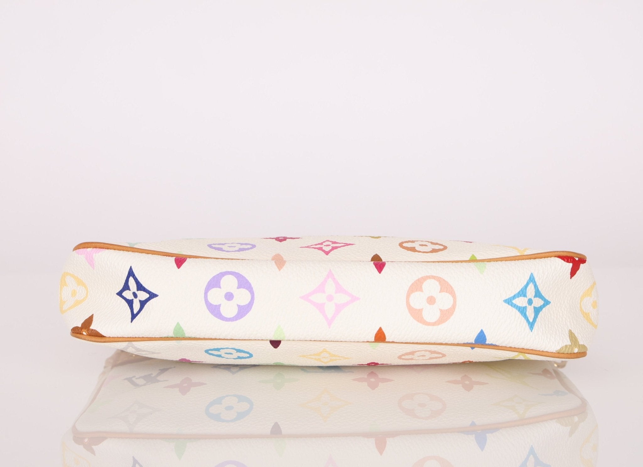 Limited Edition Louis Vuitton x Takashi Murakami Blanc Multicolor Pochette - FashioNica