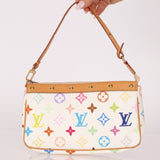 Limited Edition Louis Vuitton x Takashi Murakami Blanc Multicolor Pochette - FashioNica