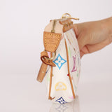 Limited Edition Louis Vuitton x Takashi Murakami Blanc Multicolor Pochette - FashioNica