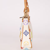 Limited Edition Louis Vuitton x Takashi Murakami Blanc Multicolor Pochette - FashioNica