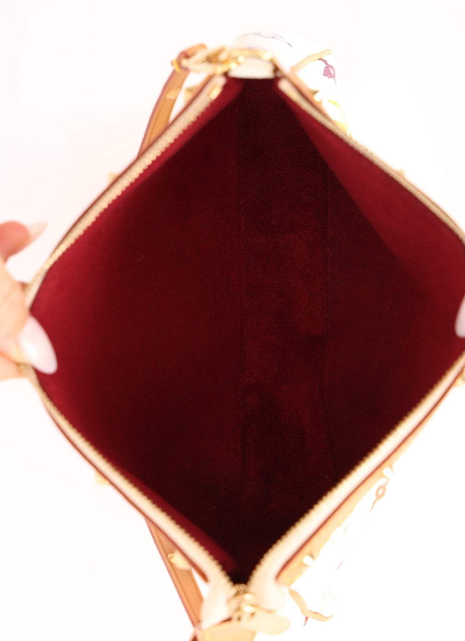 Limited Edition Louis Vuitton x Takashi Murakami Blanc Multicolor Pochette - FashioNica