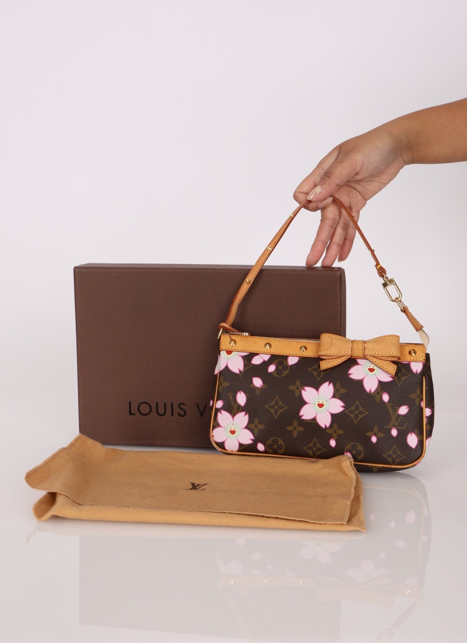 Limited Edition Louis Vuitton x Takashi Murakami Cherry Blossom Pochette - FashioNica