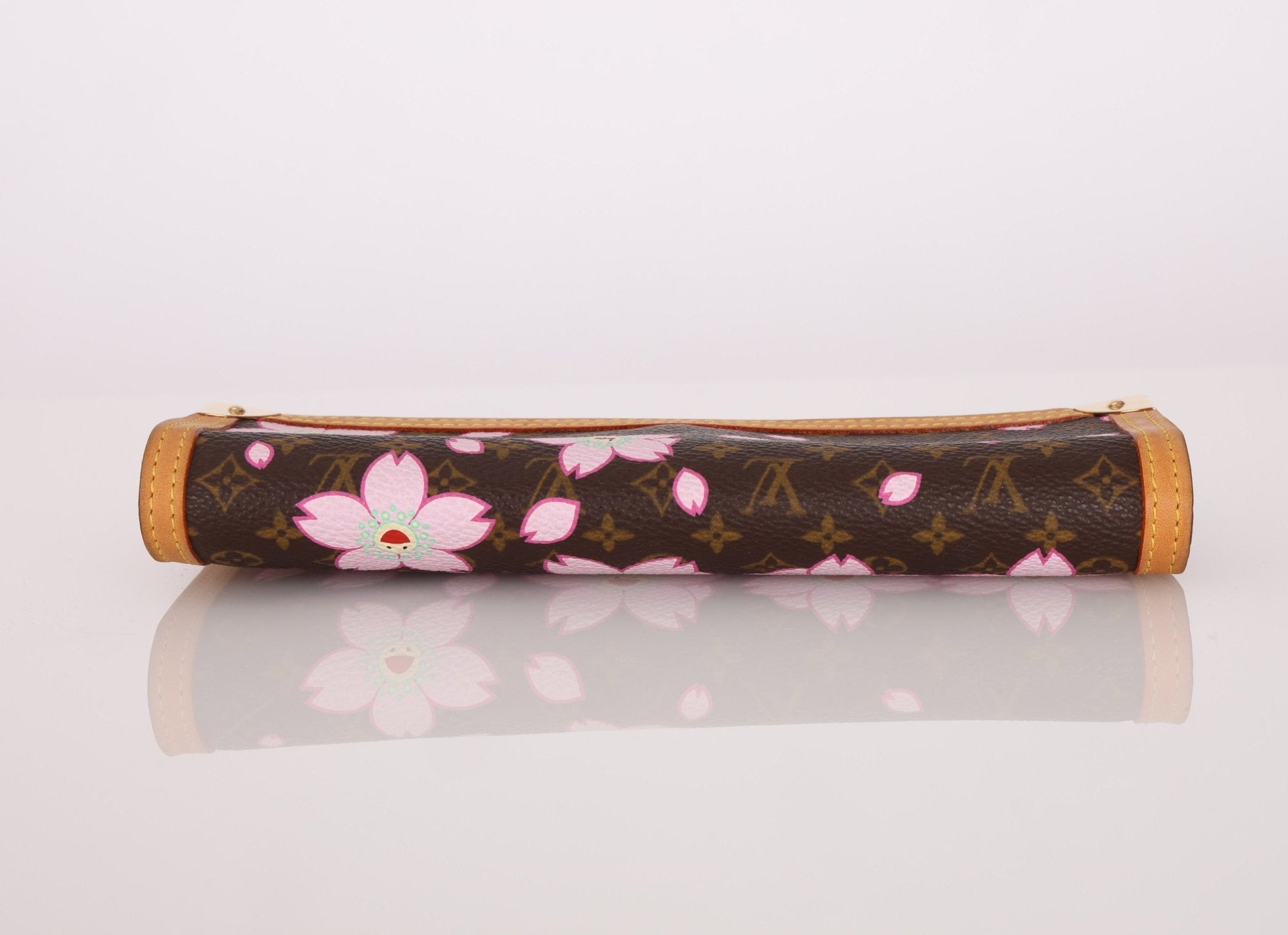 Limited Edition Louis Vuitton x Takashi Murakami Cherry Blossom Wallet w Chain - FashioNica