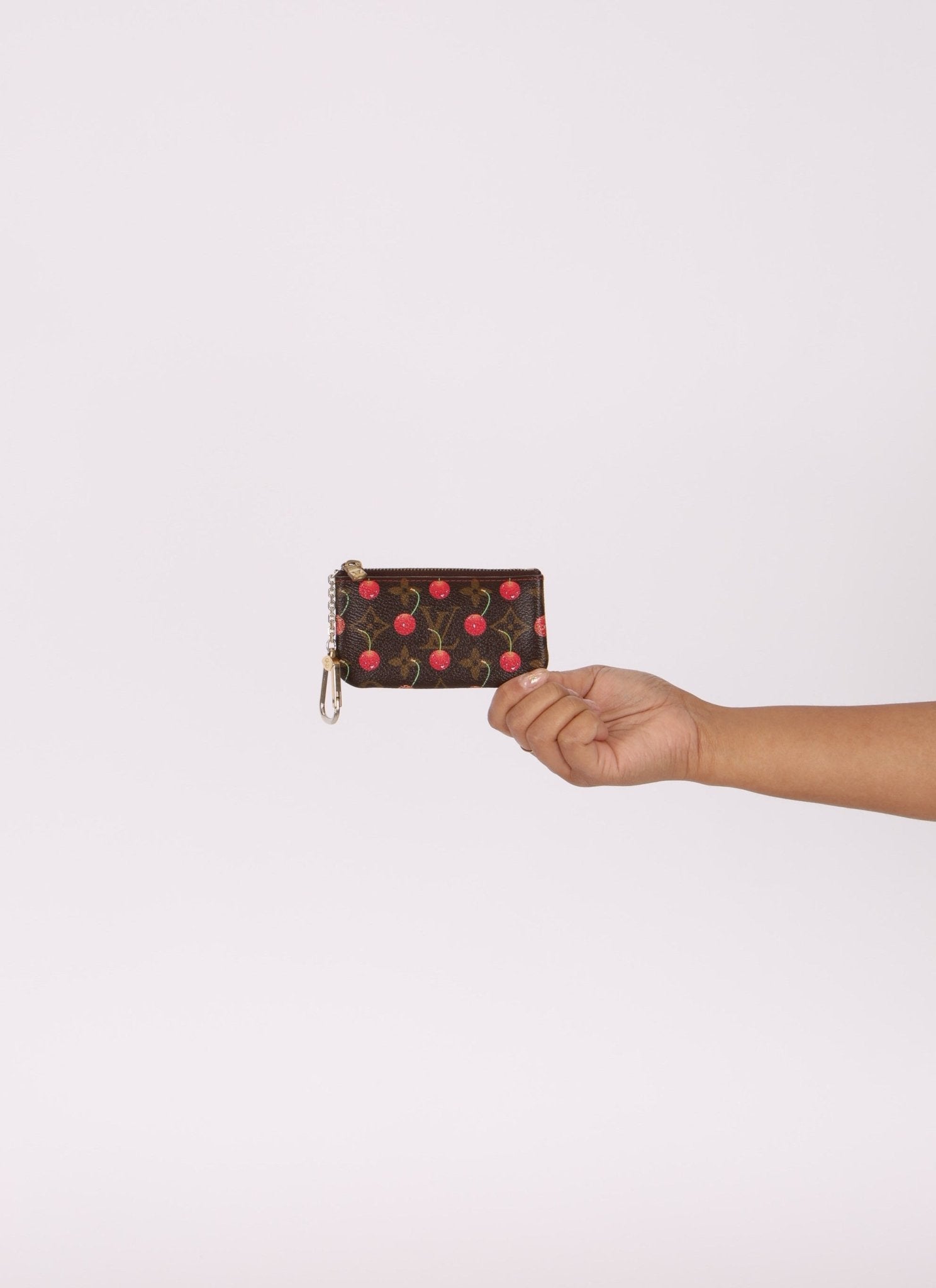 Limited Edition Louis Vuitton x Takashi Murakami Monogram Cerises Key Pouch - FashioNica