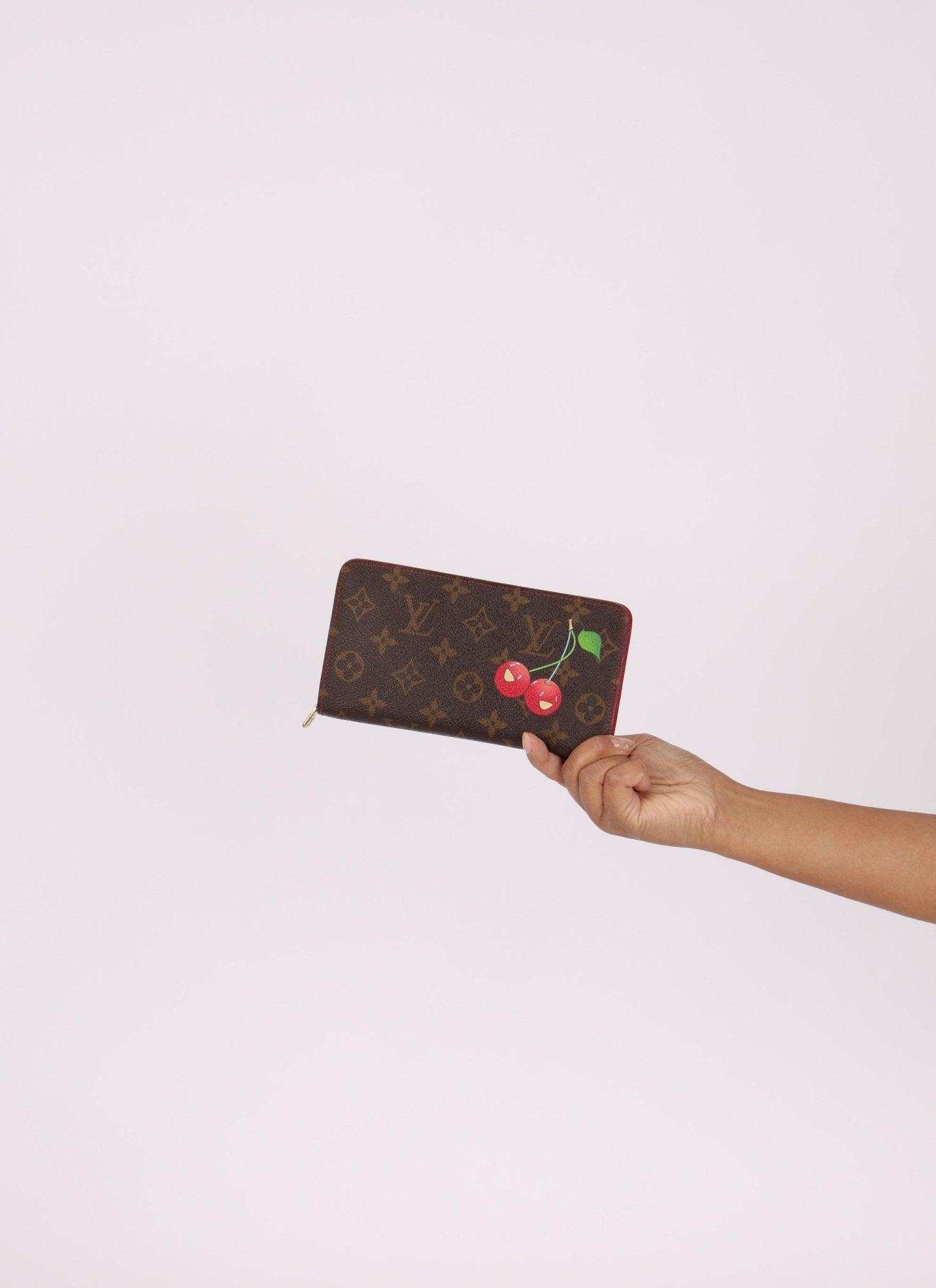 Limited Edition Louis Vuitton x Takashi Murakami Monogram Cerises Zippy Wallet - FashioNica