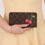 Limited Edition Louis Vuitton x Takashi Murakami Monogram Cerises Zippy Wallet - FashioNica