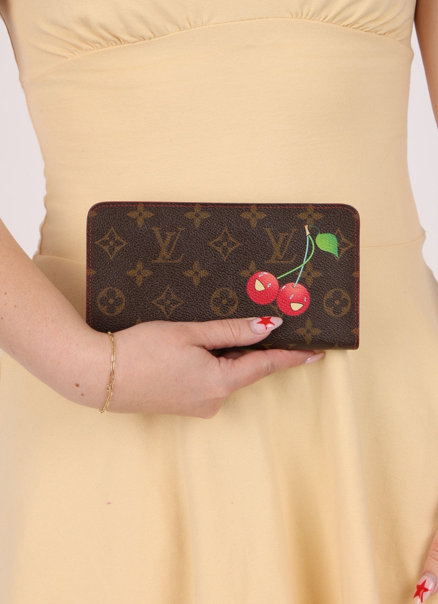 Limited Edition Louis Vuitton x Takashi Murakami Monogram Cerises Zippy Wallet - FashioNica