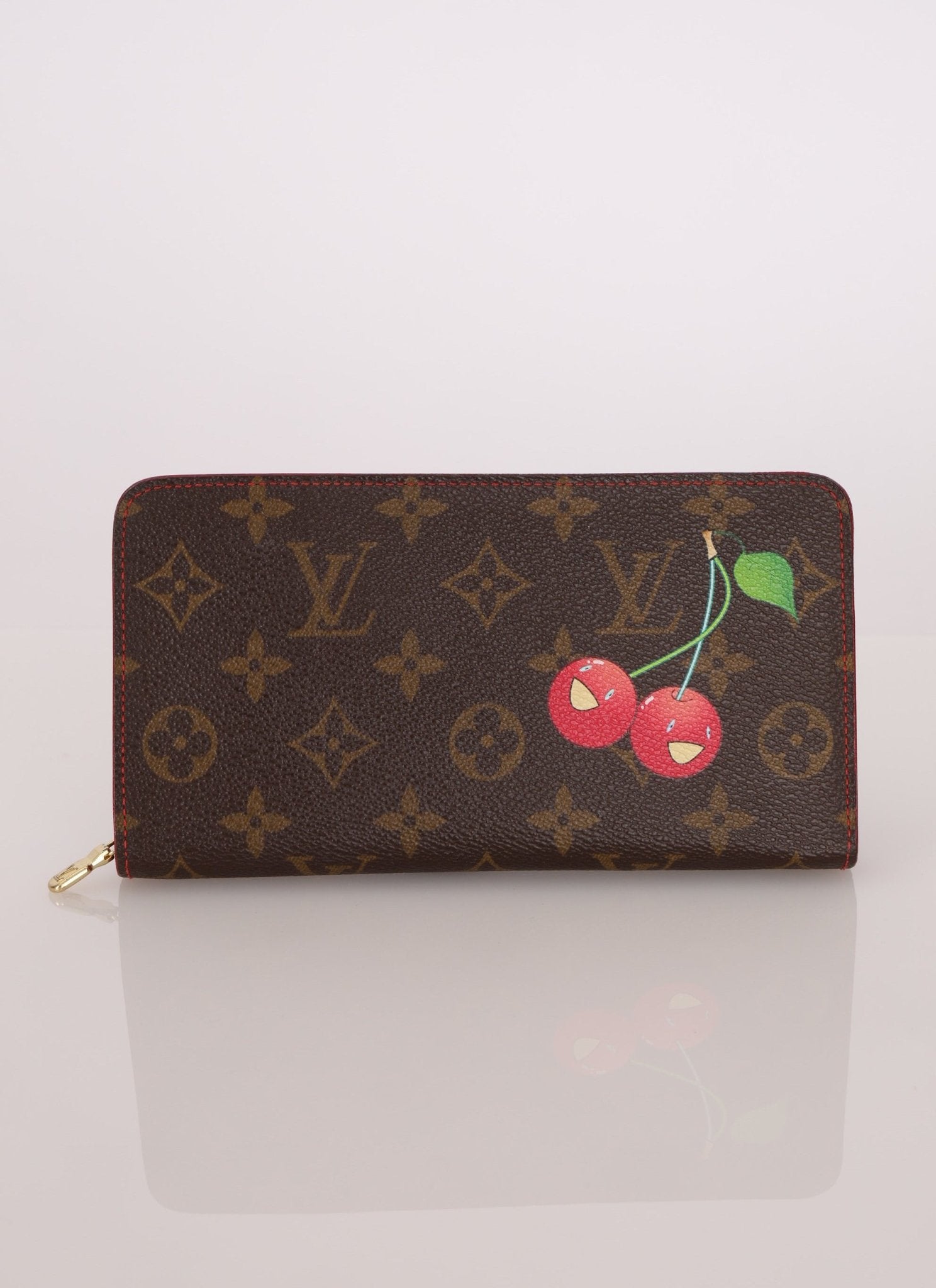 Limited Edition Louis Vuitton x Takashi Murakami Monogram Cerises Zippy Wallet - FashioNica