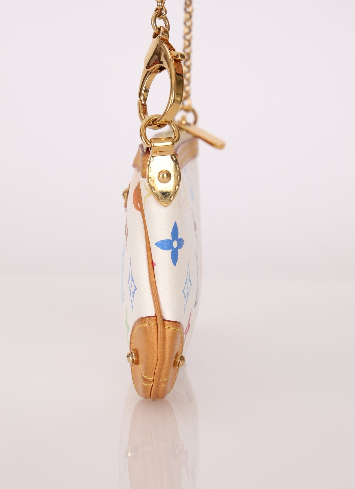 Limited Edition Louis Vuitton x Takashi Murakami Monogram Multicolor Blanc Milla Pochette MM - FashioNica