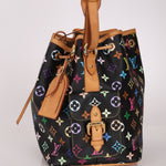 Limited Edition Louis Vuitton x Takashi Murakami Monogram Multicolor Noir Petit Noe - FashioNica