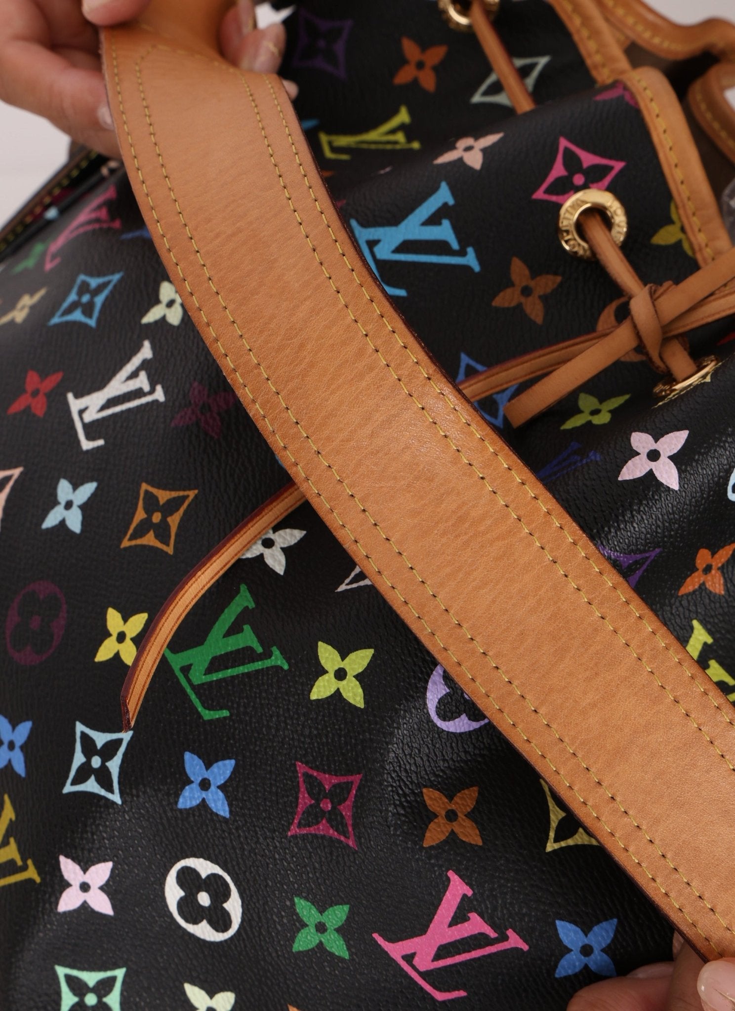 Limited Edition Louis Vuitton x Takashi Murakami Monogram Multicolor Noir Petit Noe - FashioNica