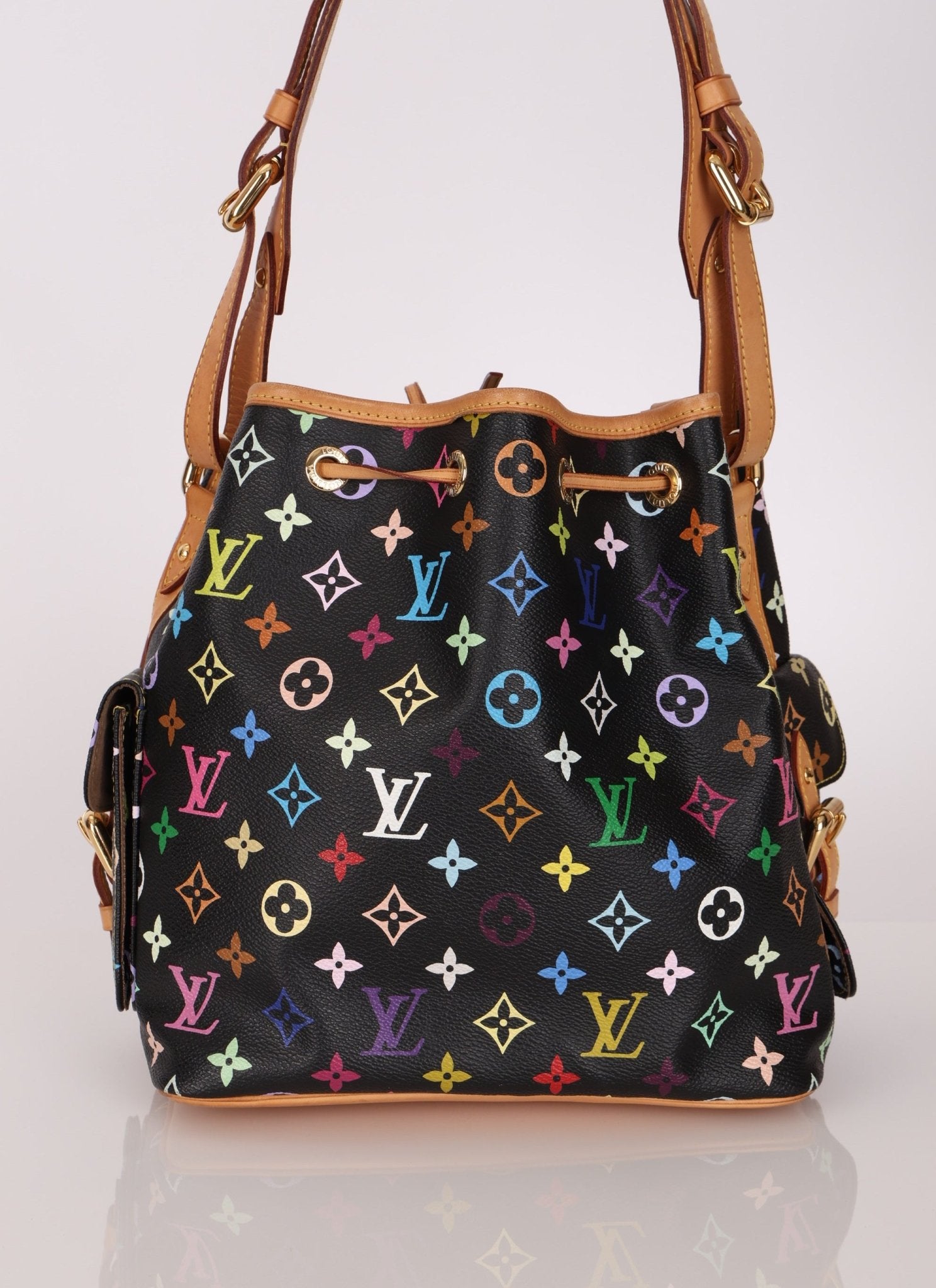 Limited Edition Louis Vuitton x Takashi Murakami Monogram Multicolor Noir Petit Noe - FashioNica