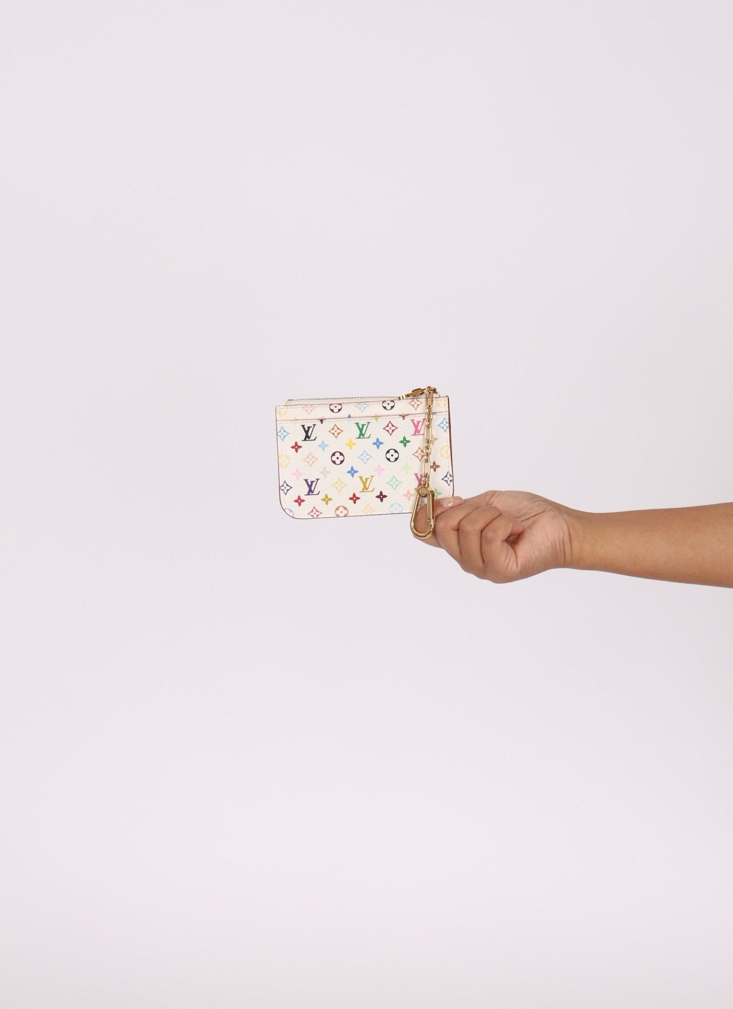 Limited Edition Louis Vuitton x Takashi Murakami Multicolor Blanc Key Pouch - FashioNica