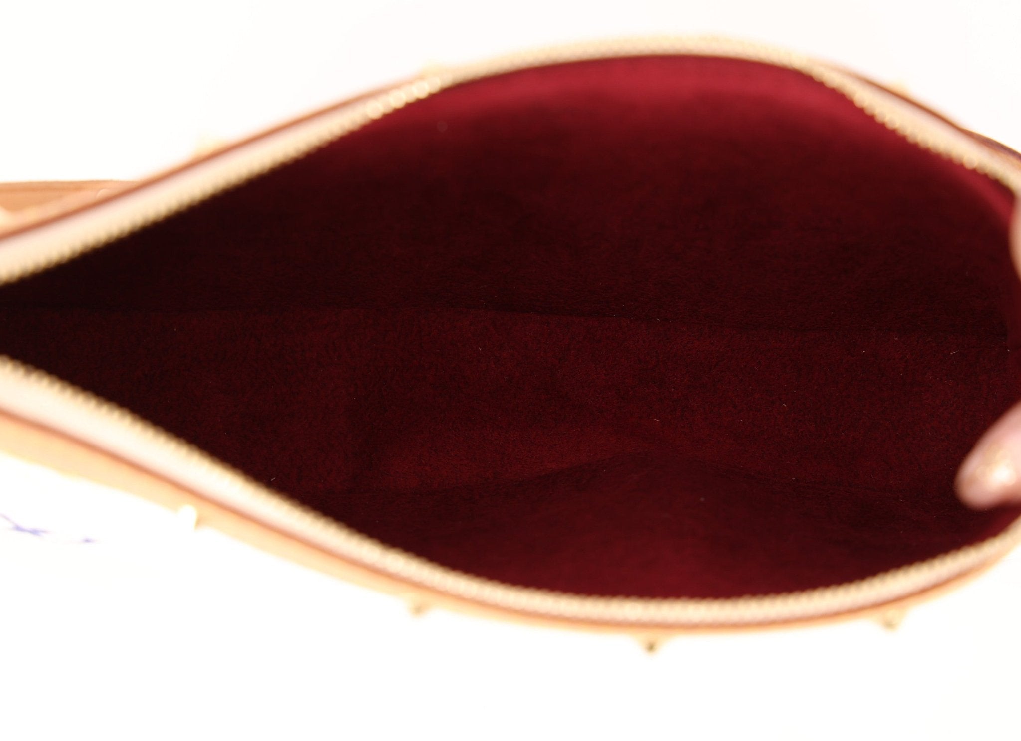 Limited Edition Louis Vuitton x Takashi Murakami Multicolor Blanc Pochette - FashioNica