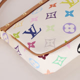 Limited Edition Louis Vuitton x Takashi Murakami Multicolor Blanc Pochette - FashioNica