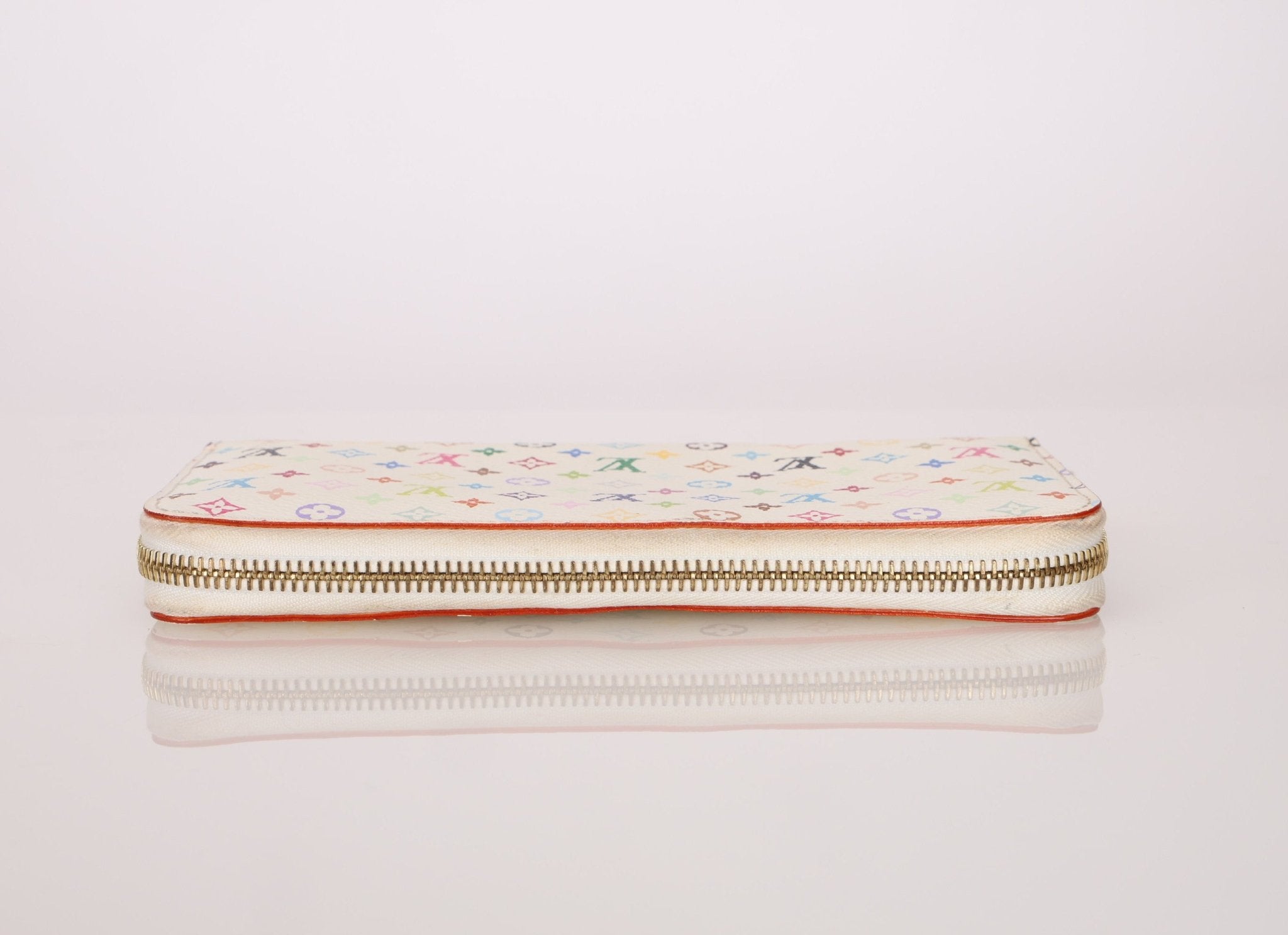 Limited Edition Louis Vuitton x Takashi Murakami Multicolor Blanc Zippy Wallet - FashioNica