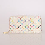 Limited Edition Louis Vuitton x Takashi Murakami Multicolor Blanc Zippy Wallet - FashioNica