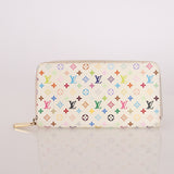 Limited Edition Louis Vuitton x Takashi Murakami Multicolor Blanc Zippy Wallet - FashioNica