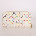 Limited Edition Louis Vuitton x Takashi Murakami Multicolor Blanc Zippy Wallet - FashioNica