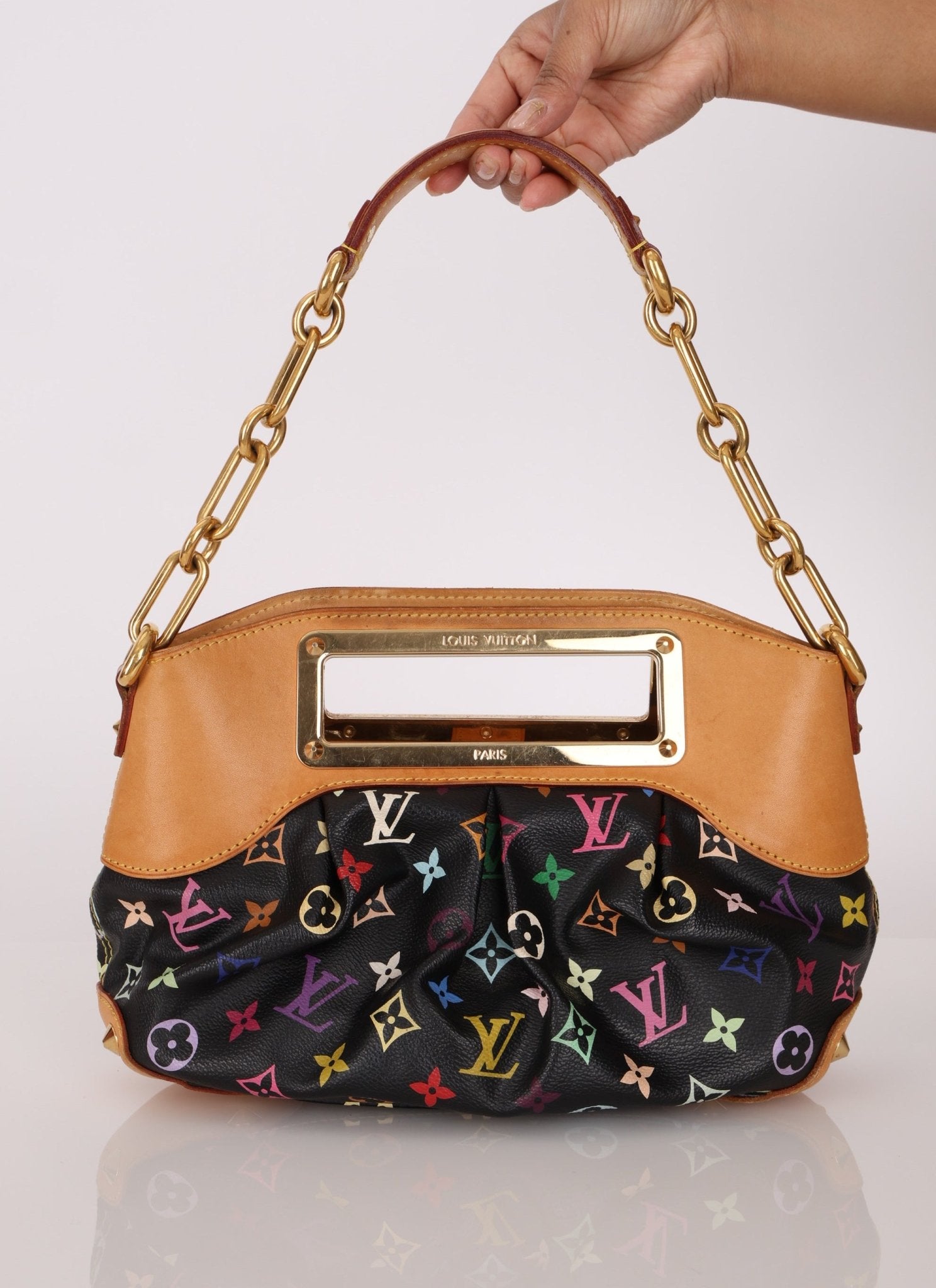 Limited Edition Louis Vuitton x Takashi Murakami Multicolor Noir Judy PM - FashioNica
