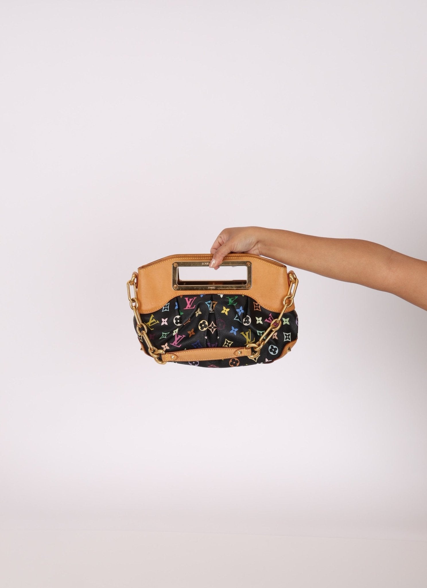 Limited Edition Louis Vuitton x Takashi Murakami Multicolor Noir Judy PM - FashioNica