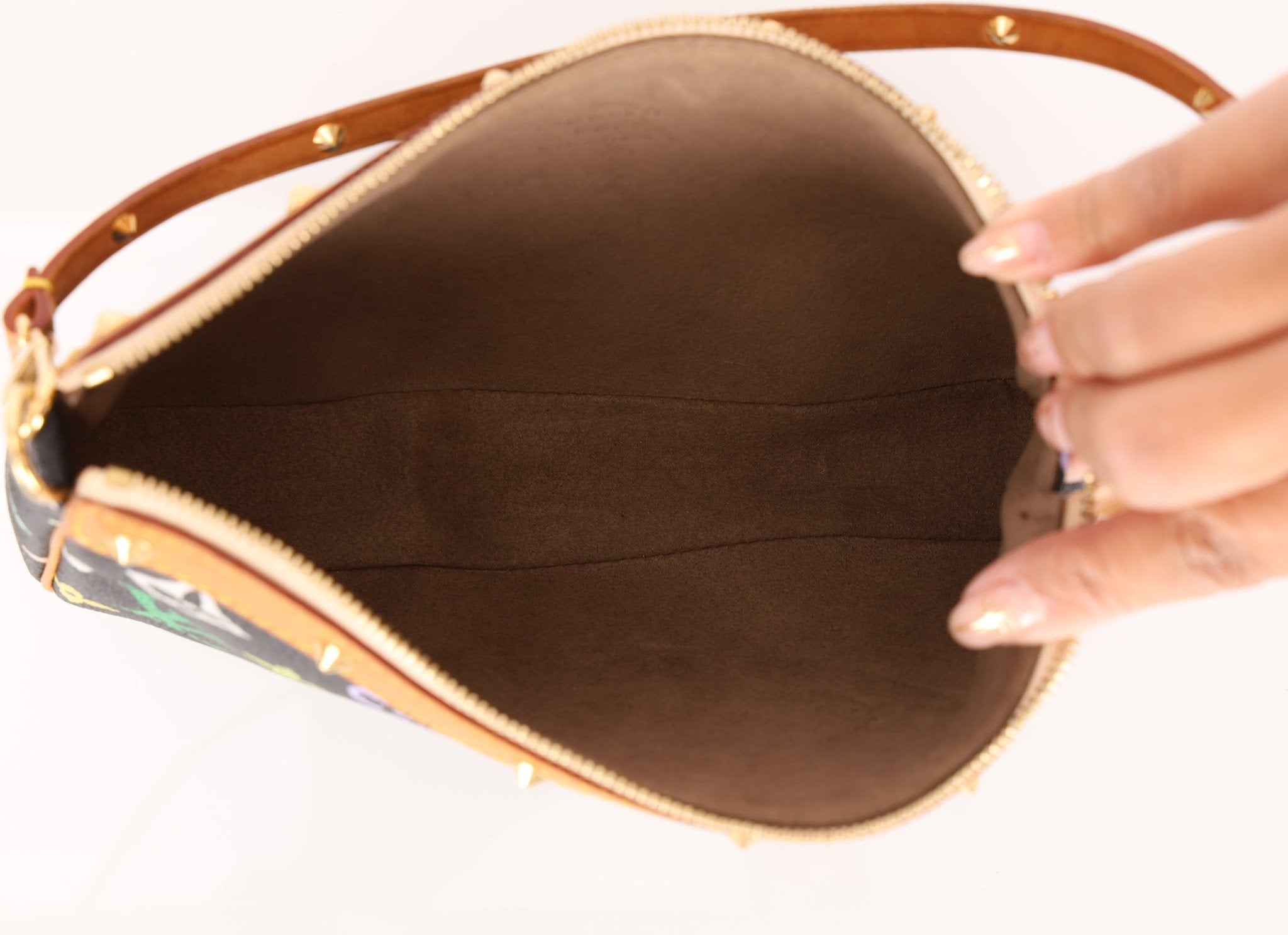 Limited Edition Louis Vuitton x Takashi Murakami Multicolor Noir Pochette - FashioNica