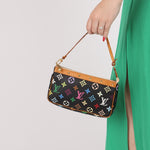 Limited Edition Louis Vuitton x Takashi Murakami Multicolor Noir Pochette - FashioNica