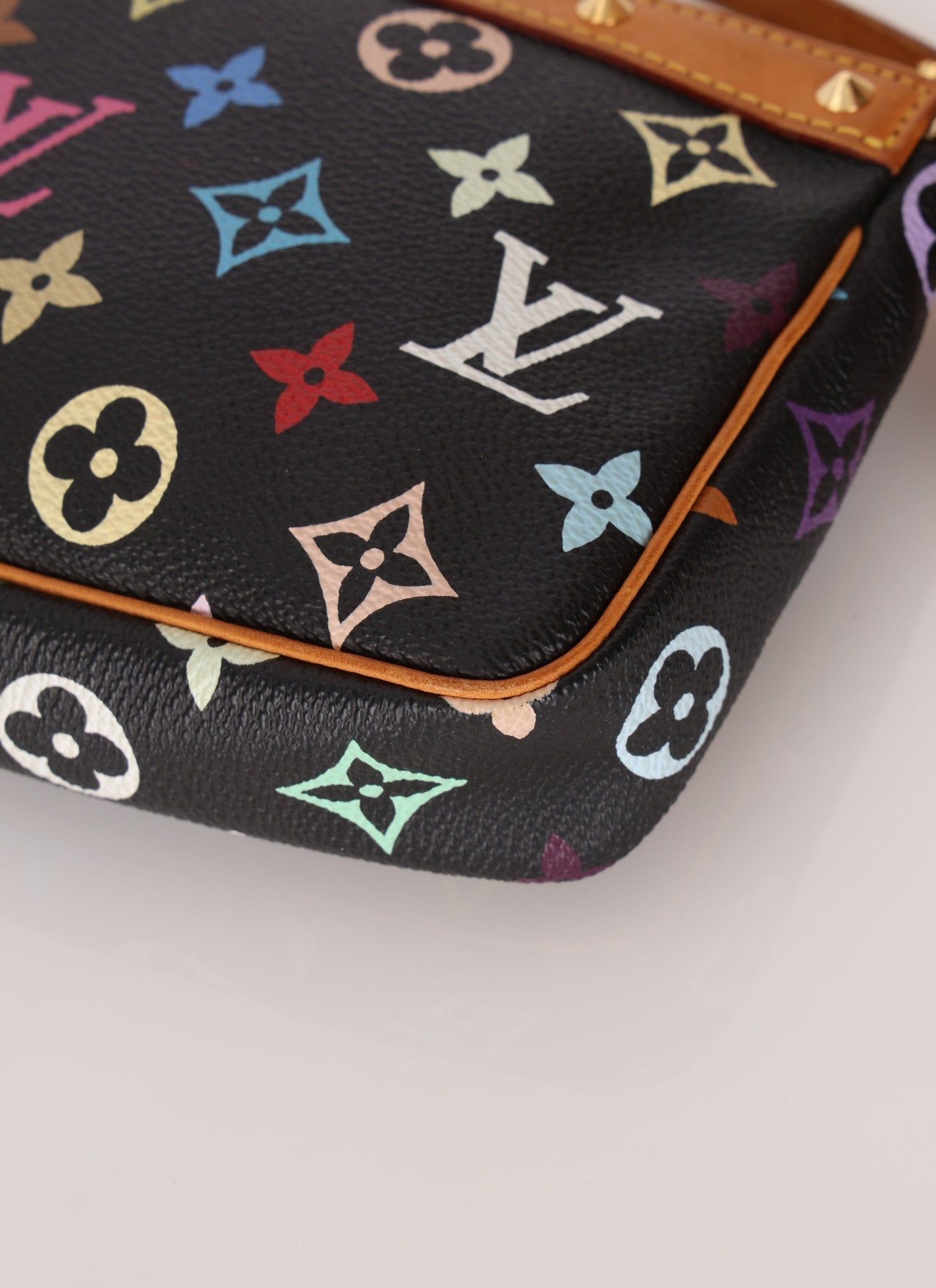 Limited Edition Louis Vuitton x Takashi Murakami Multicolor Noir Pochette - FashioNica