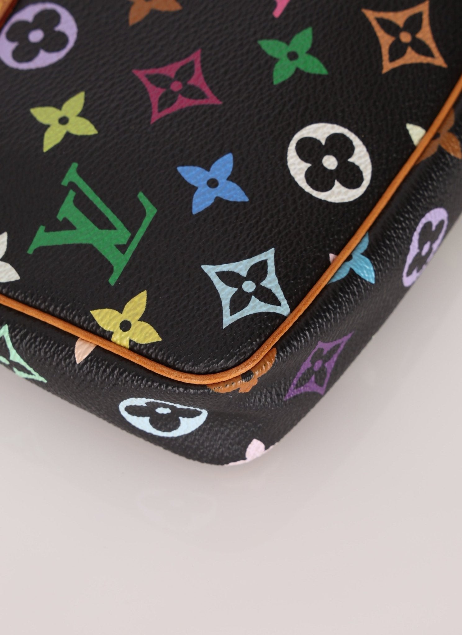 Limited Edition Louis Vuitton x Takashi Murakami Multicolor Noir Pochette - FashioNica