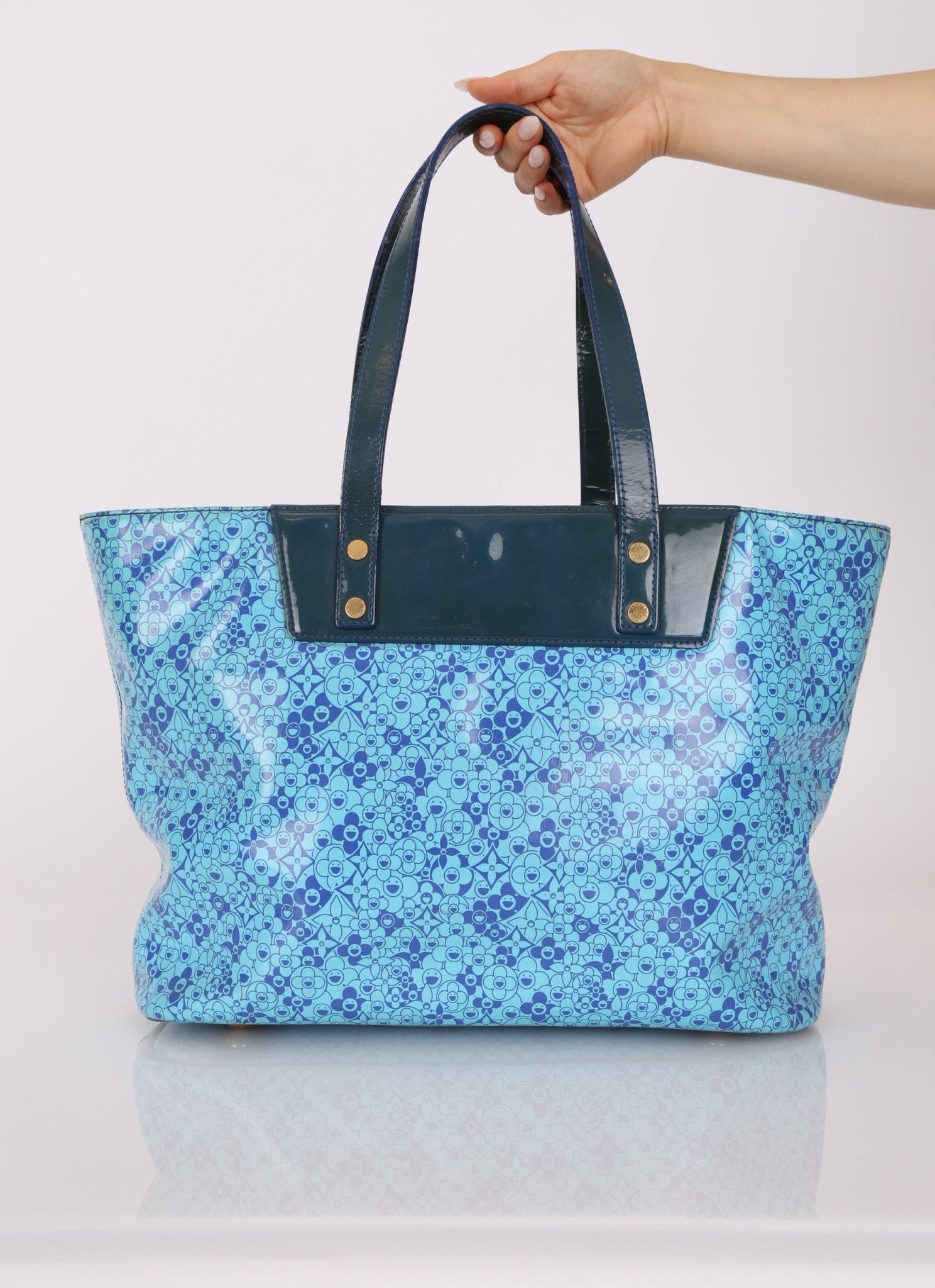 Limited Edition Louis Vuitton x Takashi Murakami Patent Cosmic Blossom Tote PM - FashioNica