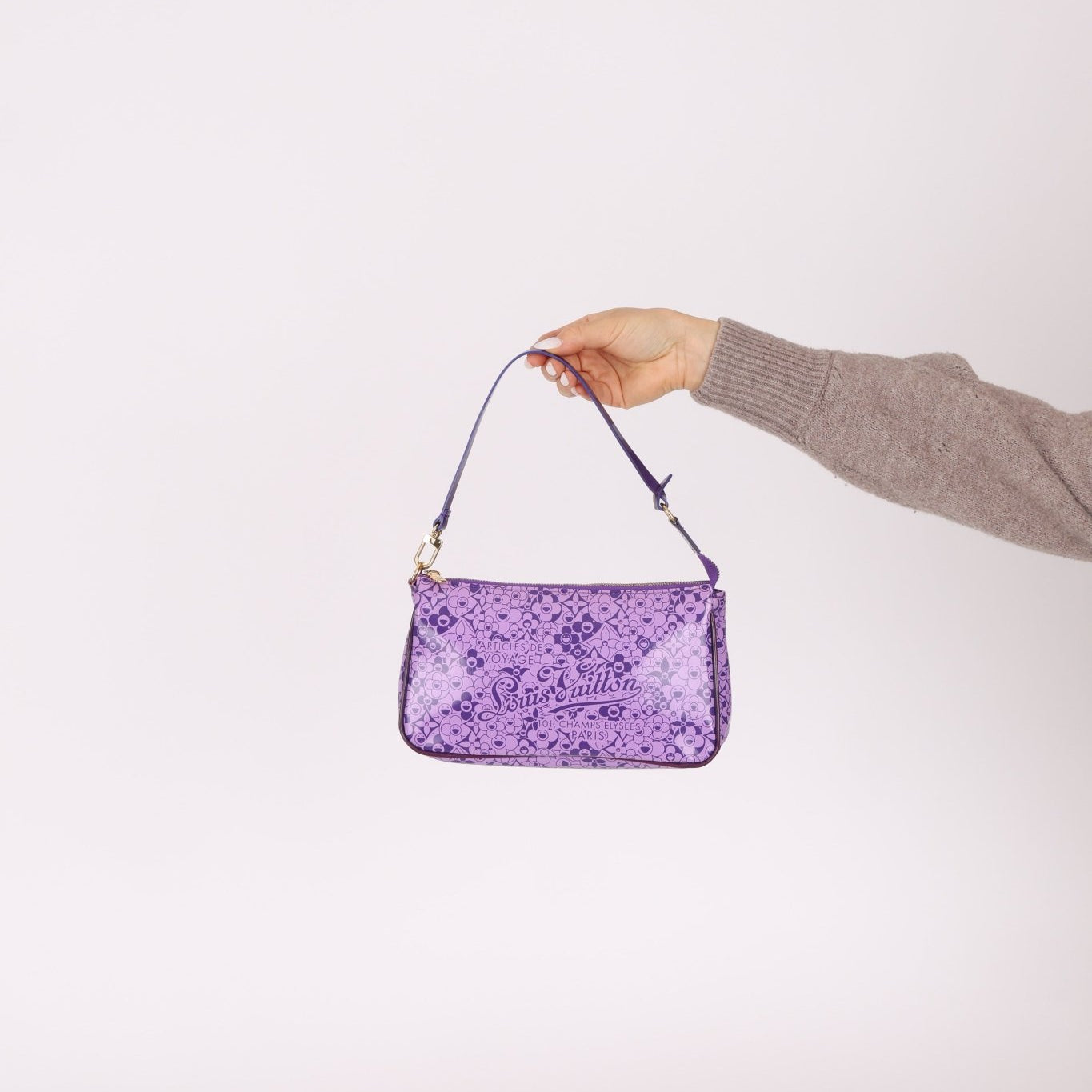 Limited Edition Louis Vuitton x Takashi Murakami PVC Cosmic Blossom Pochette Accessoires - FashioNica
