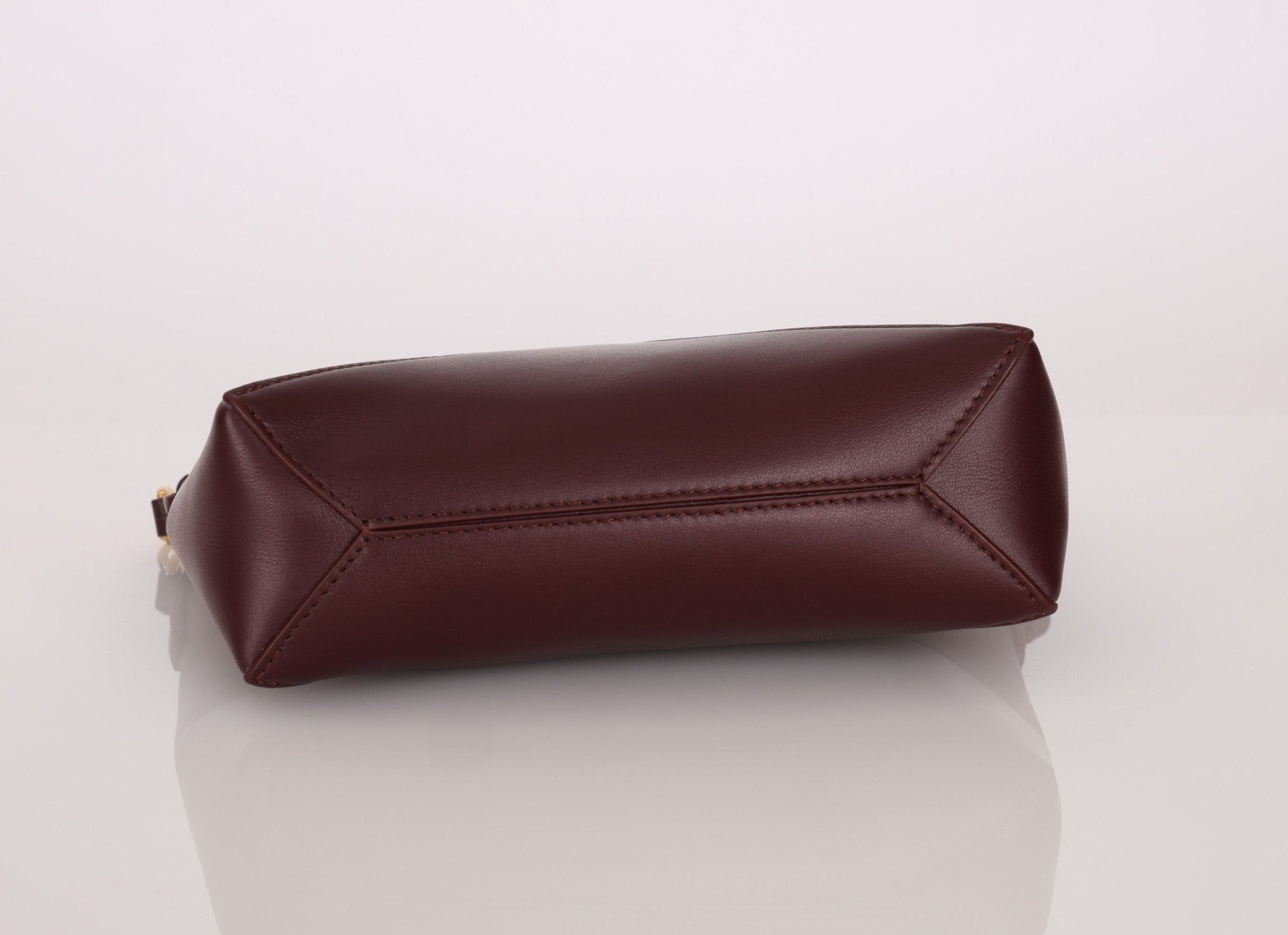 Loewe Calfskin Dark Burgundy Fold Pouch - FashioNica