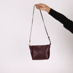 Loewe Calfskin Dark Burgundy Fold Pouch - FashioNica