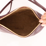 Loewe Calfskin Dark Burgundy Fold Pouch - FashioNica