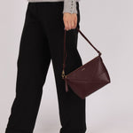 Loewe Calfskin Dark Burgundy Fold Pouch - FashioNica