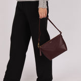 Loewe Calfskin Dark Burgundy Fold Pouch - FashioNica