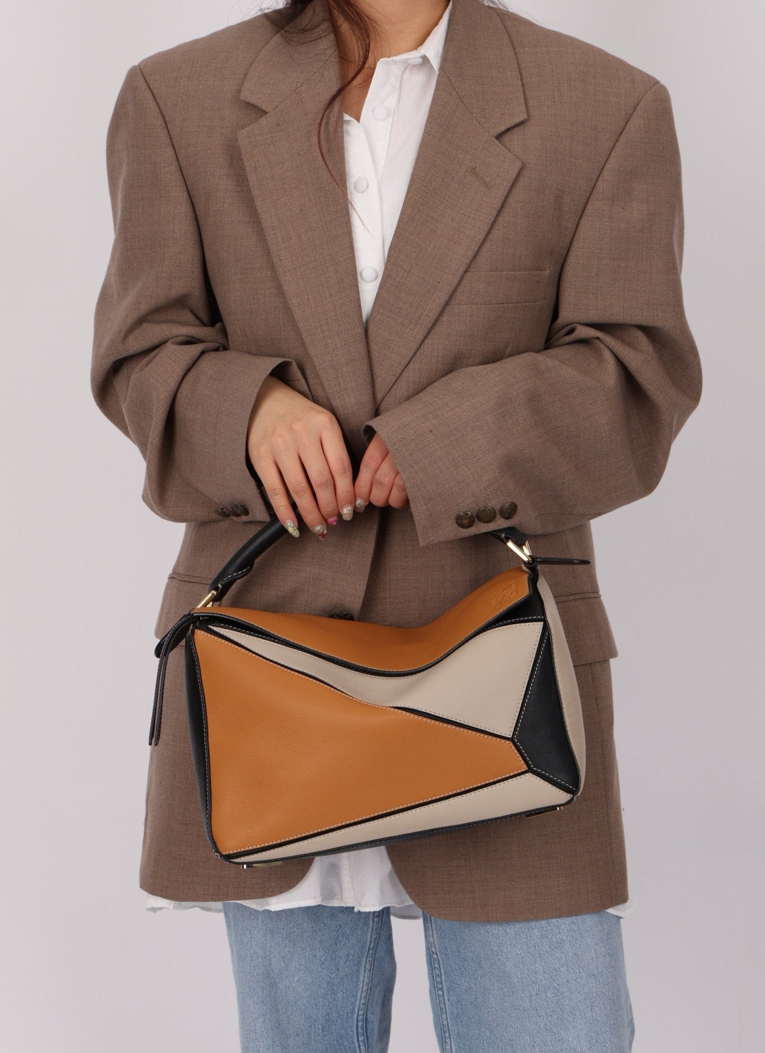 Loewe Calfskin Tricolor Medium Puzzle - FashioNica