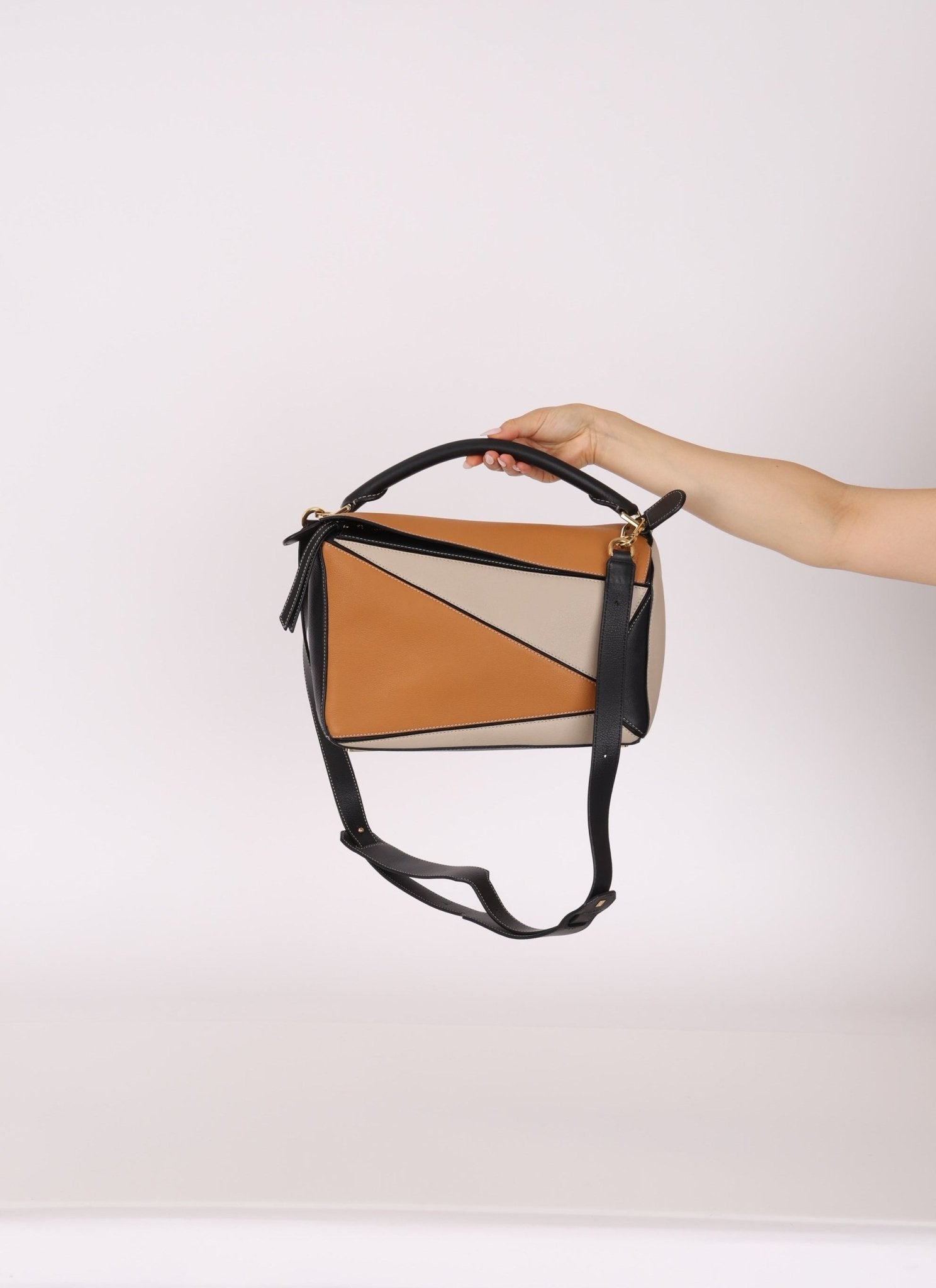 Loewe Calfskin Tricolor Medium Puzzle - FashioNica