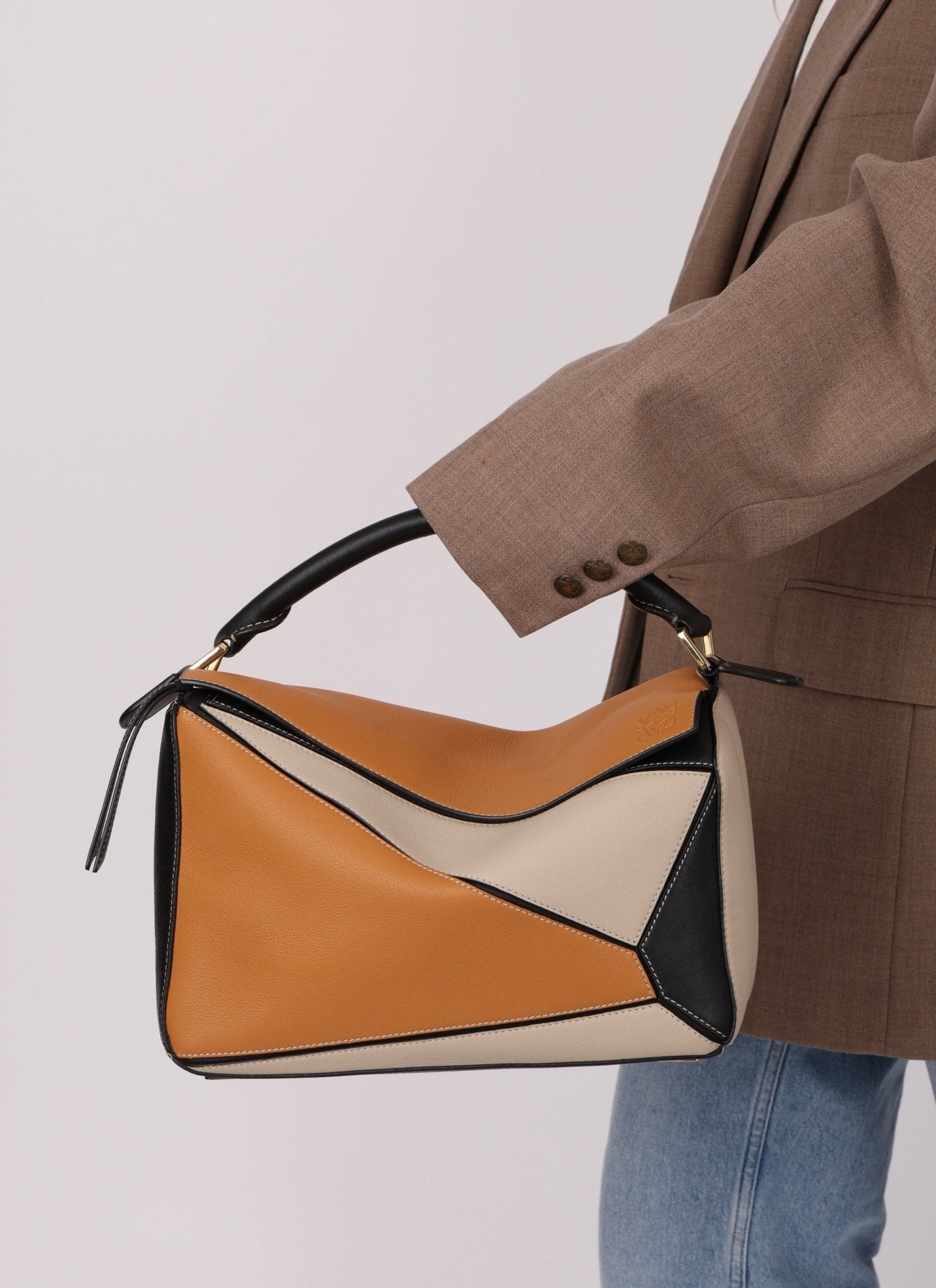 Loewe Calfskin Tricolor Medium Puzzle - FashioNica