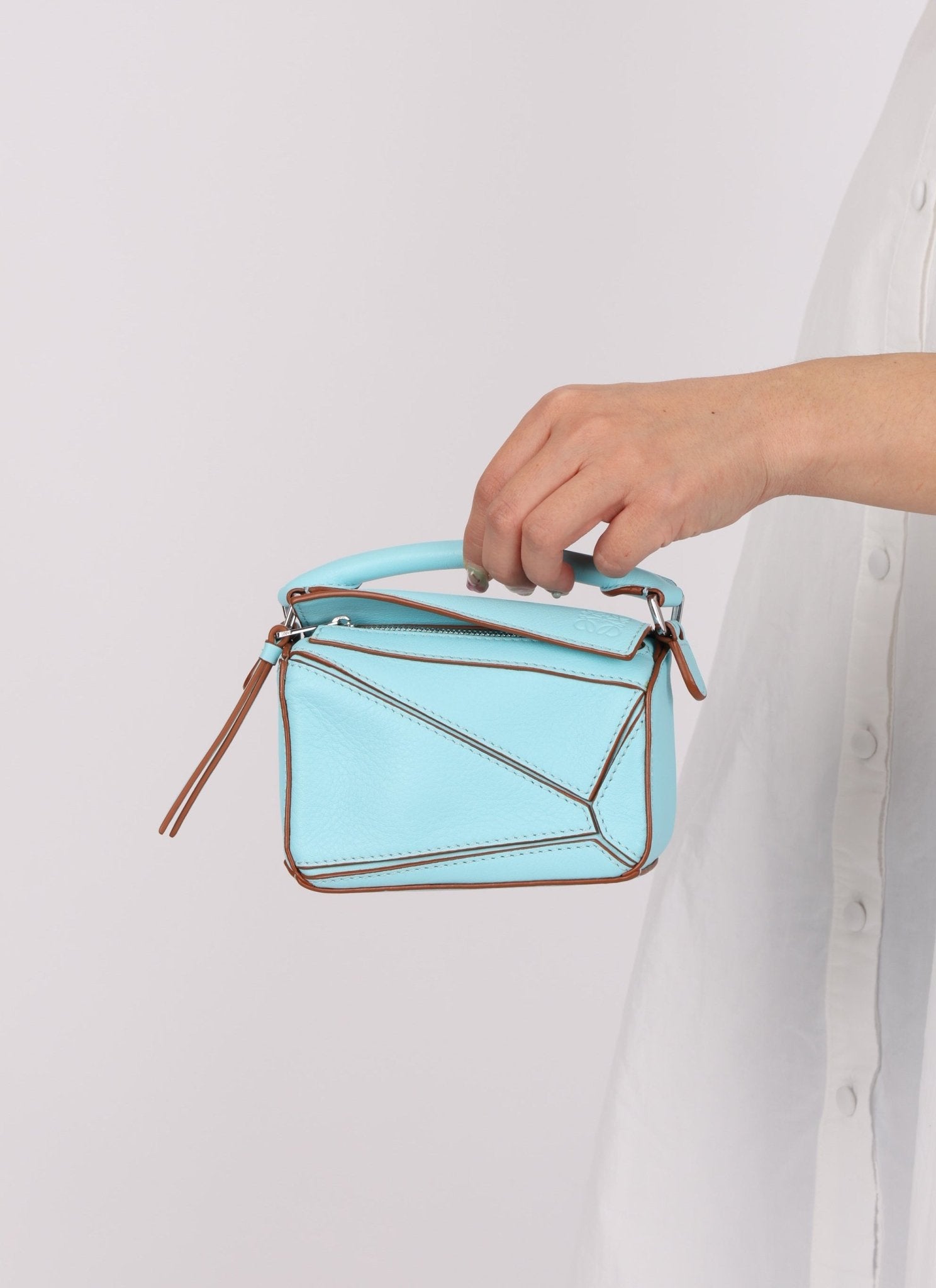 Loewe Light Blue Nano Puzzle on Chain - FashioNica